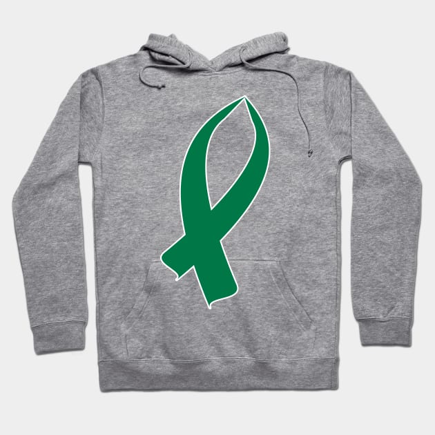 Awareness Ribbon (Green) Hoodie by BlakCircleGirl